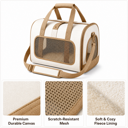 Stylish Pet Carrier Bag for Small Dogs & Cats
