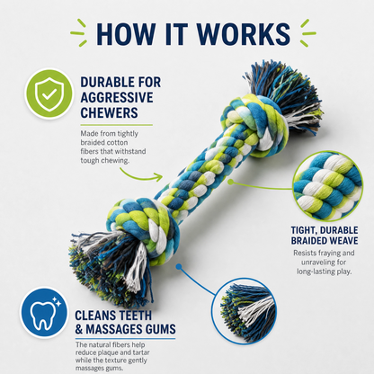Colorful Cotton Rope Dog Toy