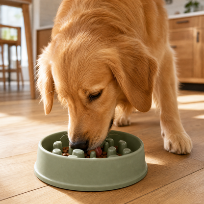 Slow Feeder Dog Bowl with Non-Slip Base